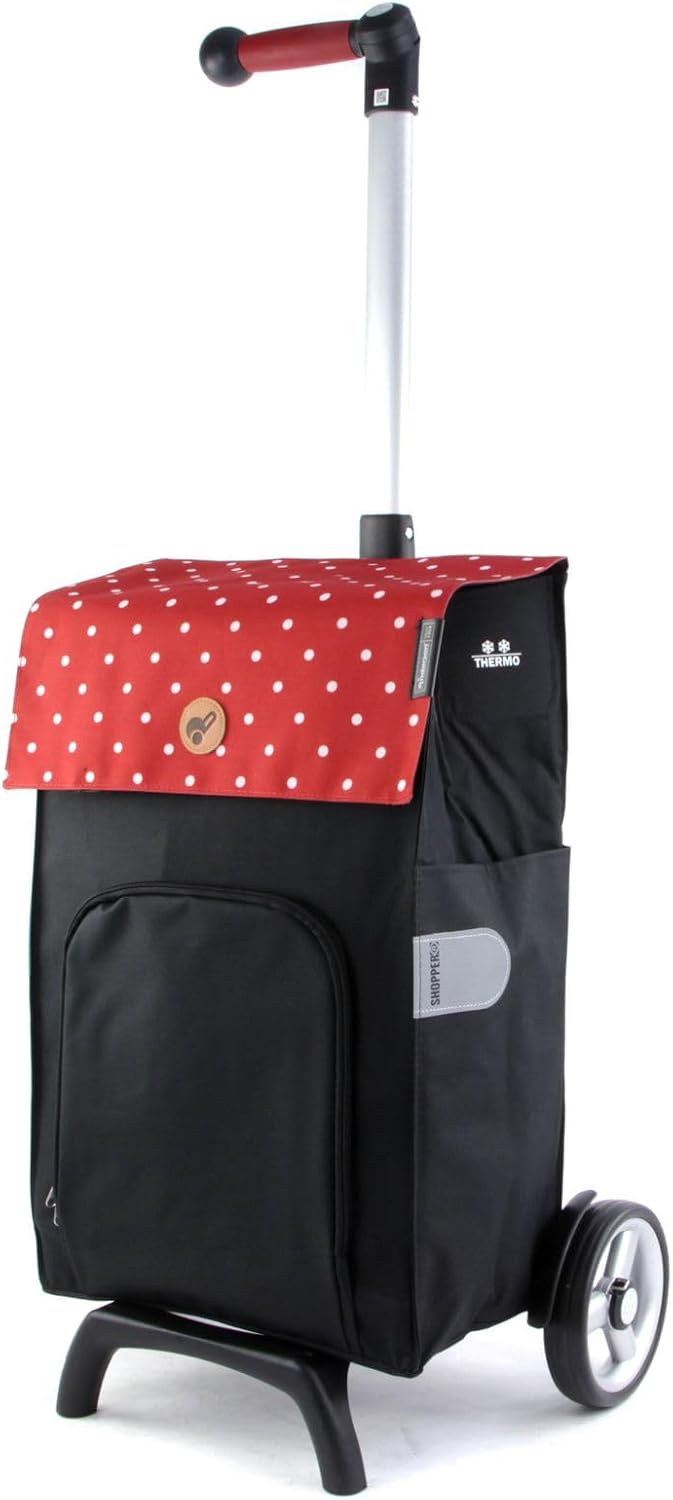 Andersen Shopper Unus Fun Alu mit Rad Ø 17cm und 45 Liter Tasche Malit mit Kühlfach rot