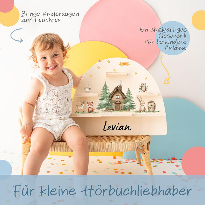 Bärenfreunde personalisiertes Tonie Regal für Kinderzimmer - Magnetisches Toniebox Regal für Toniebo