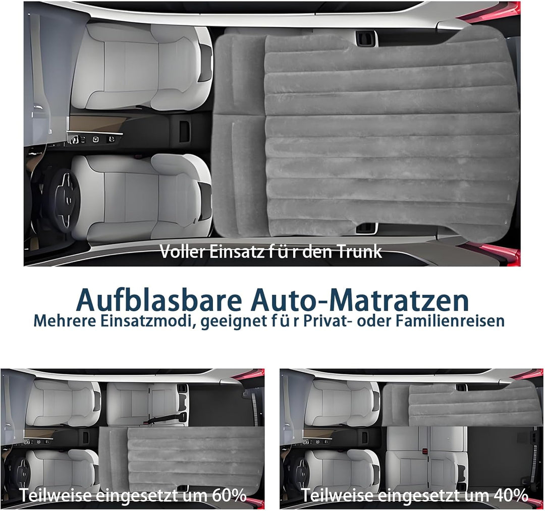 Auto Luftmatratze für Tesla Model Y, SUV, 190x130x15cm, Aufblasbar, Flocking Material, 4 Luftkammern