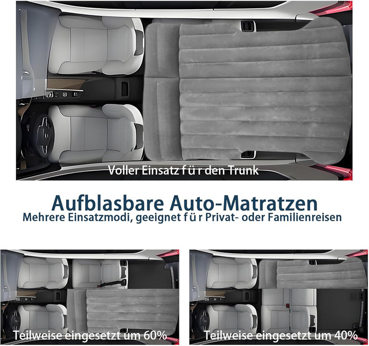 Auto Luftmatratze für Tesla Model Y, SUV, 190x130x15cm, Aufblasbar, Flocking Material, 4 Luftkammern