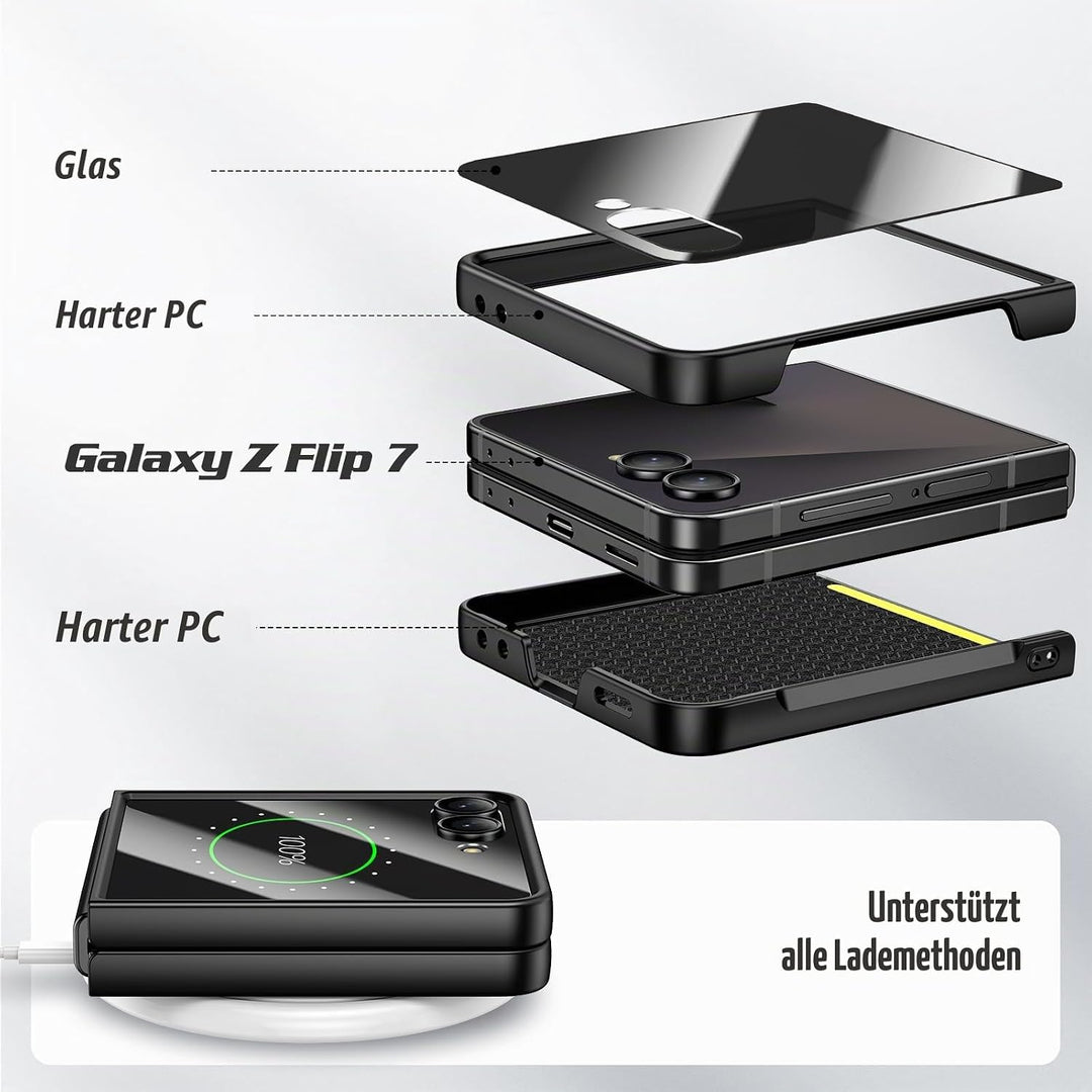 Doeshine für Samsung Galaxy Z Flip 7 Hülle, Anti-Peeping Displayschutzfolie, Ultra Dünn, Lightweight
