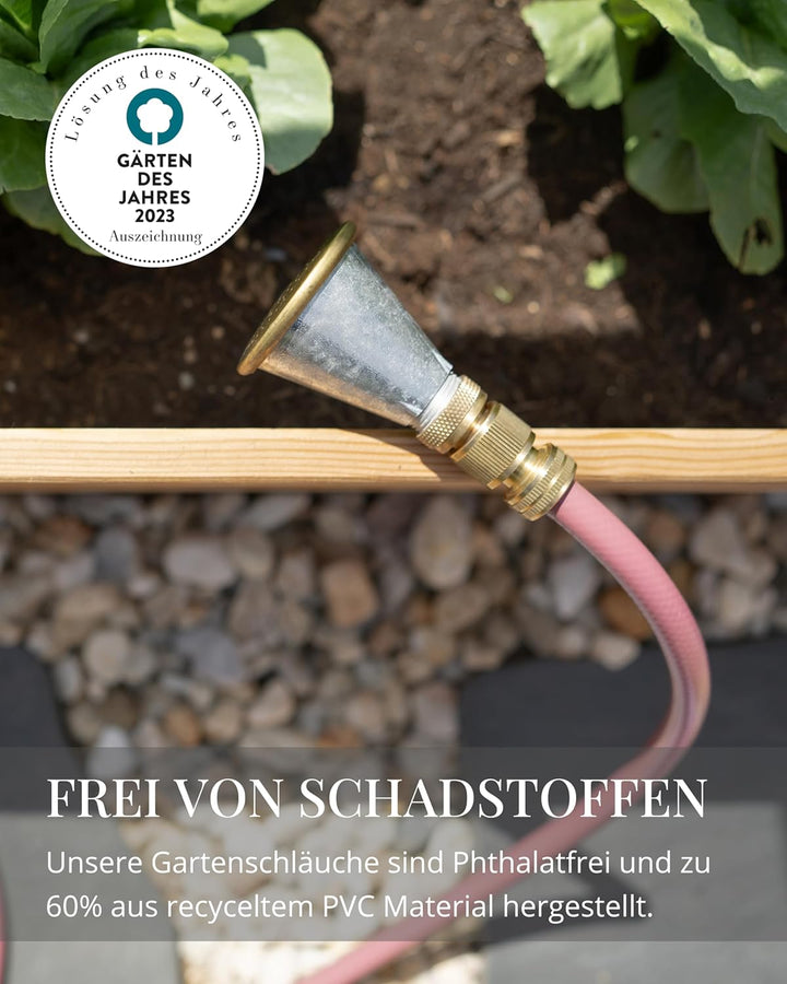 Livlig53 Gartenschlauch 1/2 Zoll, 30m: Wasserschlauch Made in Germany, Recycling-Material, formstabi