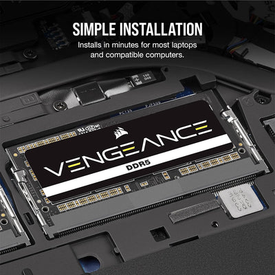 Corsair VENGEANCE SODIMM DDR5 RAM 32GB (1x32GB) 4800MHz CL40 Intel XMP iCUE Kompatibel Computer Spei