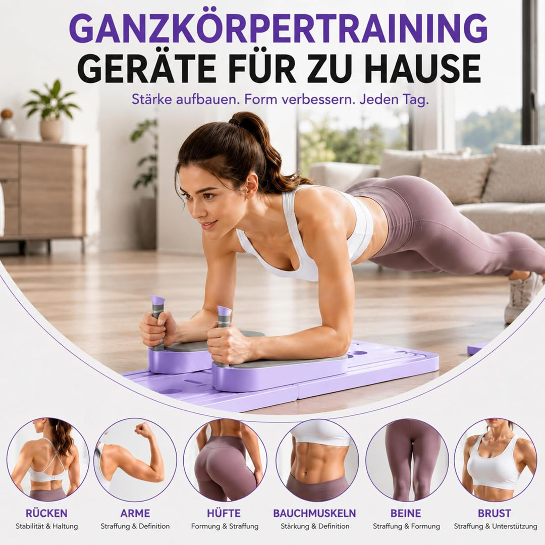 Skay Pilates Board für Zuhause – Faltbares Pilates Reformer Set mit Timer, Multifunktionales Pilates