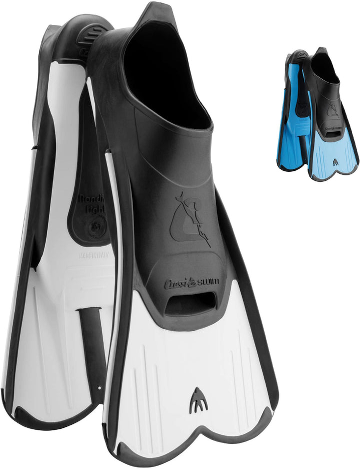 Cressi Light Fins-Kurze Flossen Zum Schnorcheln Schwimmen, Wassertraining, Verfügbar für 33/34 Weiss