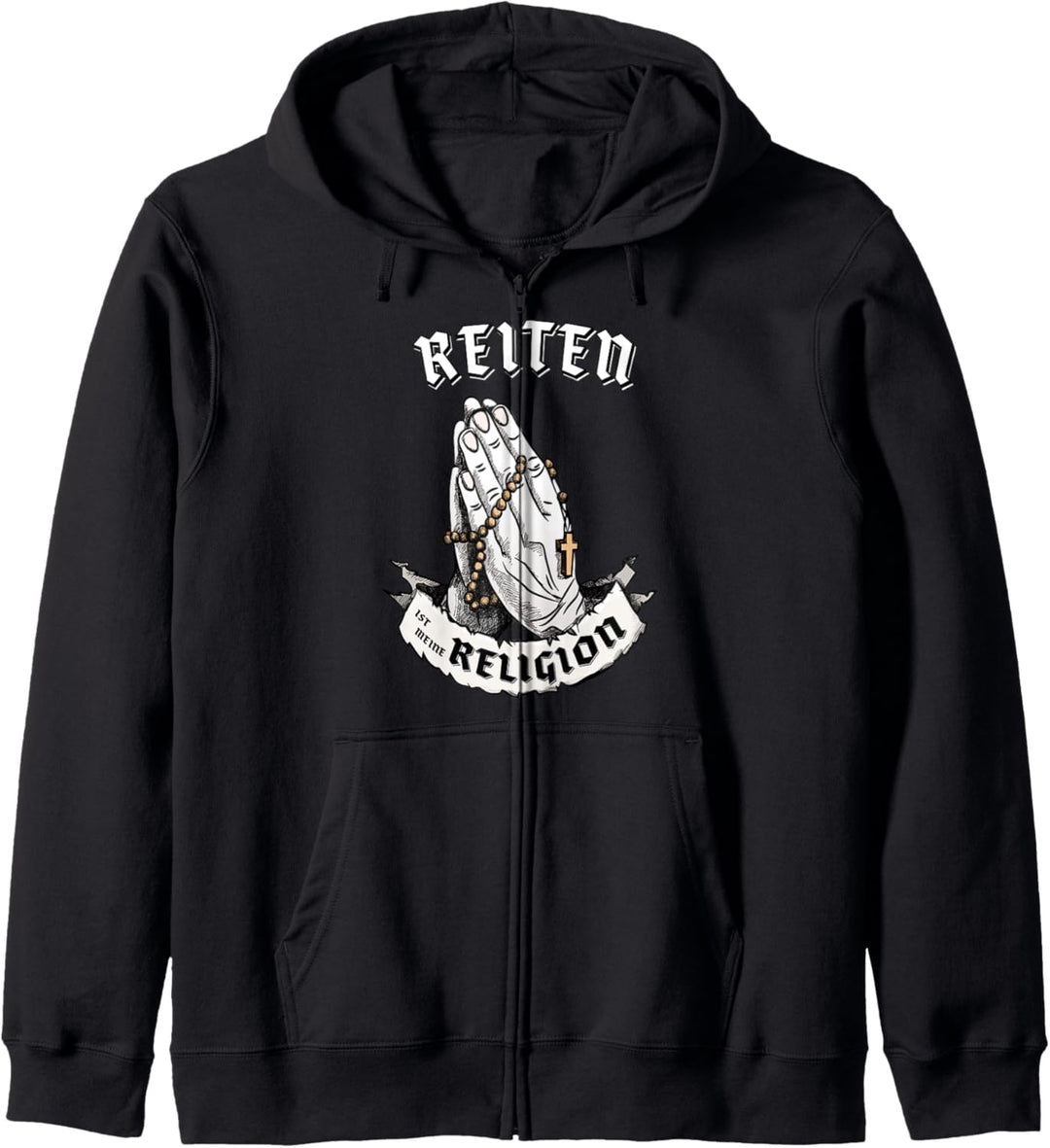 Reiten ist meine Religion I Lustiges Geschenk Kapuzenjacke