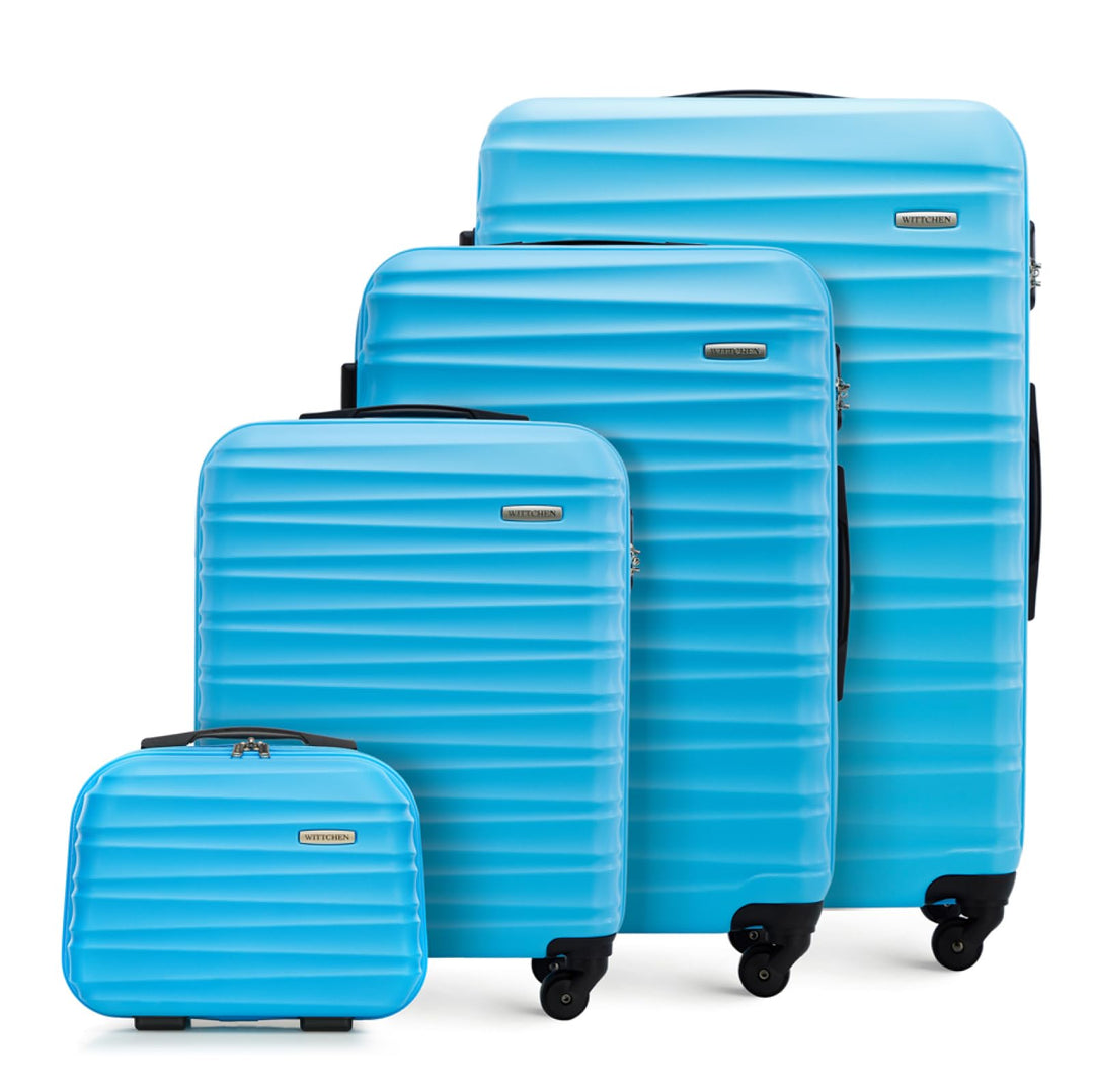 WITTCHEN Reisekoffer 4er Koffer-Set Rollkoffer Trolley Handgepäck Hartschale aus ABS mit 4 Spinner-R