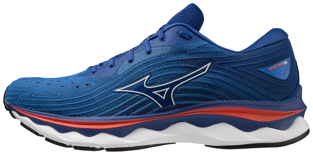 Mizuno Herren Wave Sky 6Laufschuh 40.5 EU Mehrfarbig Turkishsea Wht Chtomato, 40.5 EU Mehrfarbig Tur