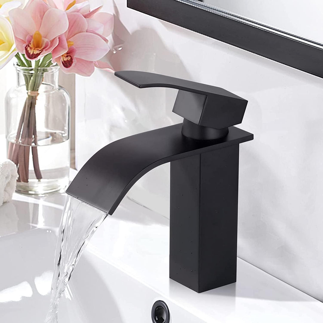 iVIGA Wasserhahn Bad, 175MM Waschtischarmatur wenig Lärm Einhandmischer Wasserfall Waschbeckenarmatu