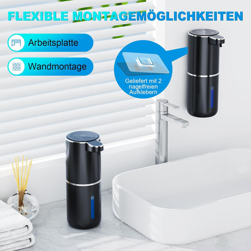 Seifenspender Automatisch,380ml Wandbefestigung Berührungslos Elektrischer Seifenspender mit Sensor,