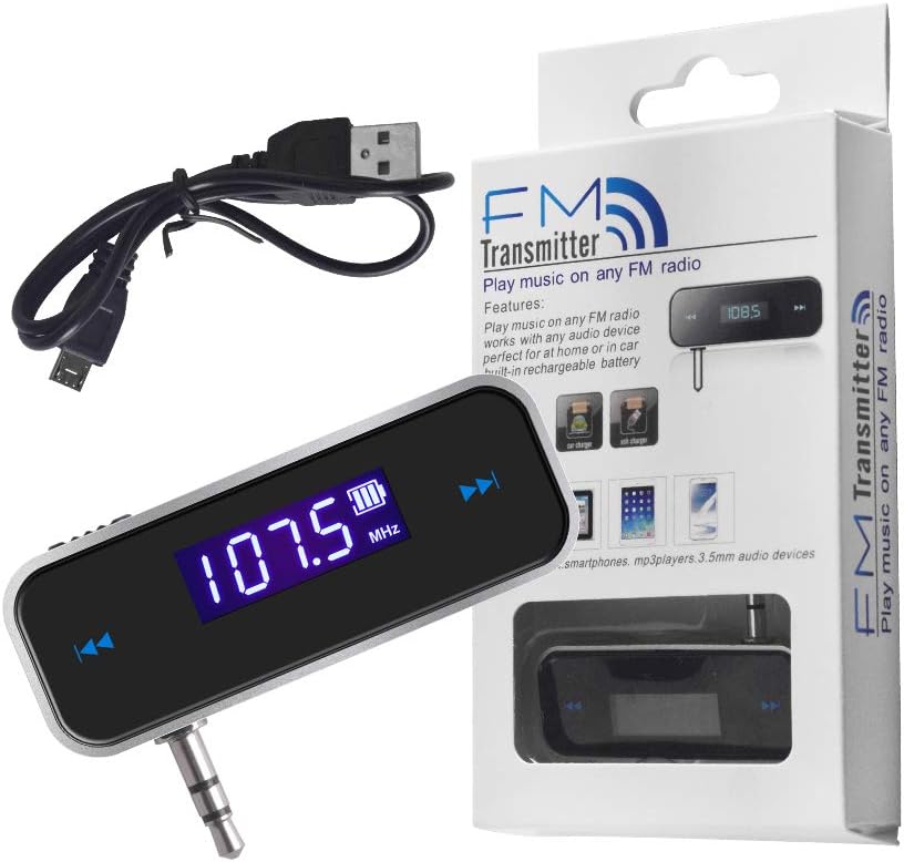 Mini Drahtlos FM Transmitter Sender UKW Handy Wireless Auto AUX-Adapter mit Integriertem Aux Port Au