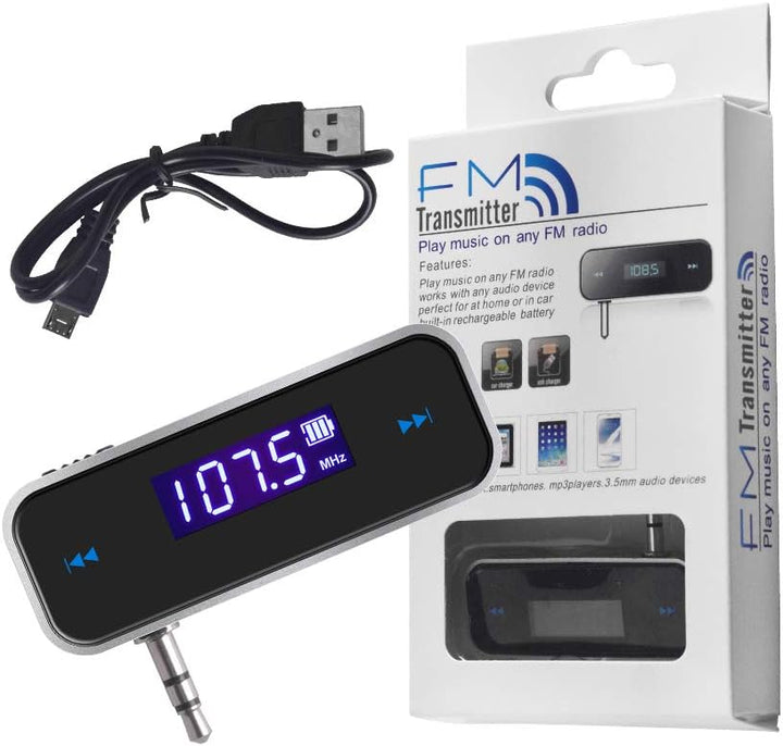 Mini Drahtlos FM Transmitter Sender UKW Handy Wireless Auto AUX-Adapter mit Integriertem Aux Port Au