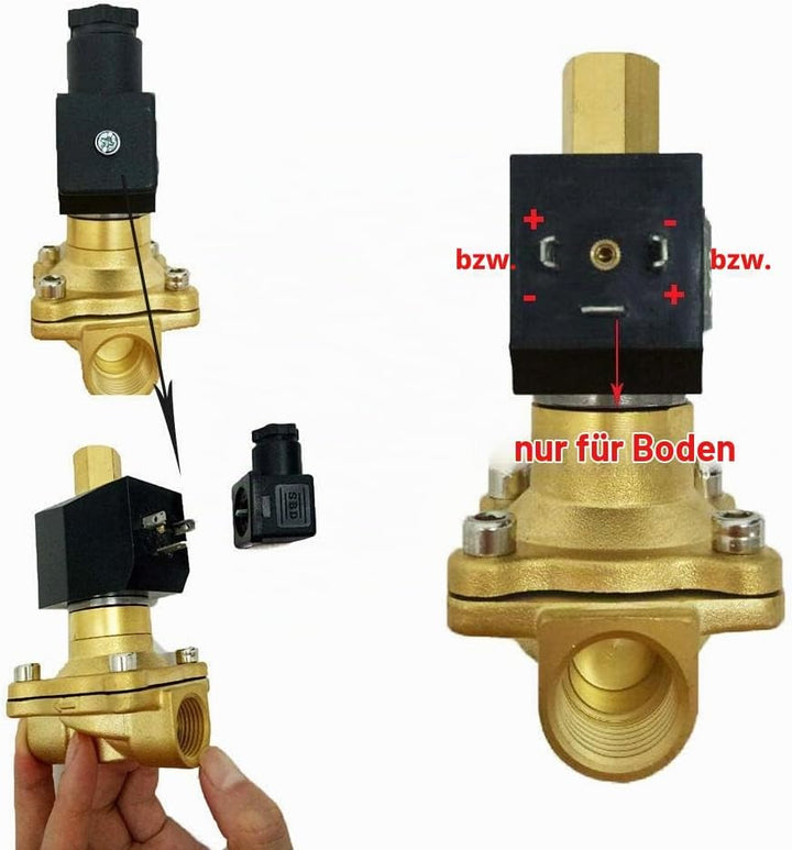 U.S. Solid 1/2" G 220V AC Messing Magnetventil Halb-direktes für Wasser Luft Gas Öl NO Stromlos offe