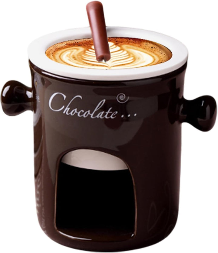Generisch Schokoladenfondue-Set | Schokoladenfondue-Becher aus Keramik Teelichtkerze beheizt Schokol