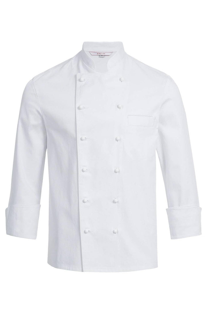 Greiff Grösse XXL gastro moda Herren Cuisine Basic Kochjacke Regular Fit Weiss Modell 5566