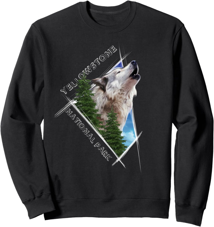 National Park T-Shirt Yellowstone National Park Wolf Souvenir Sweatshirt