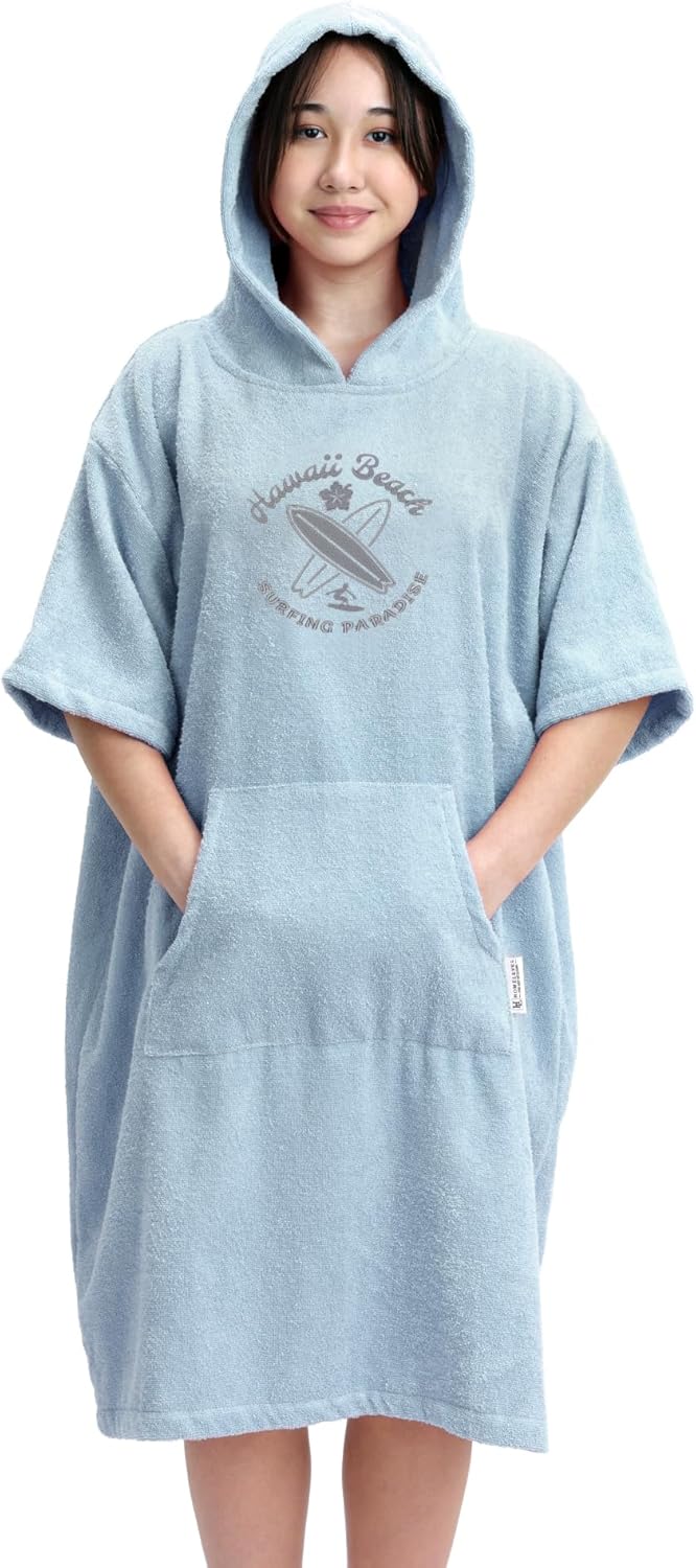 HOMELEVEL Badeponcho für Kinder und Teenager - Poncho Handtuch für Strand Schwimmbad - Surfponcho mi