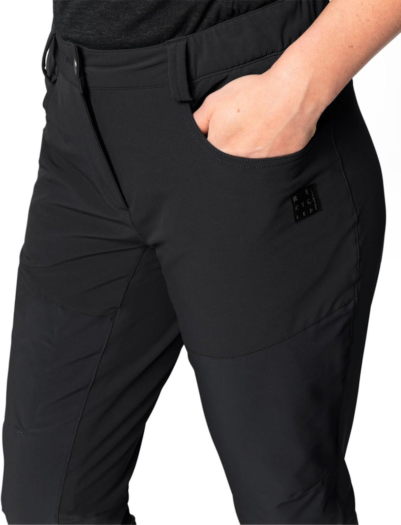 VAUDE Damen Softshellhose Moena 42 Schwarz, 42 Schwarz