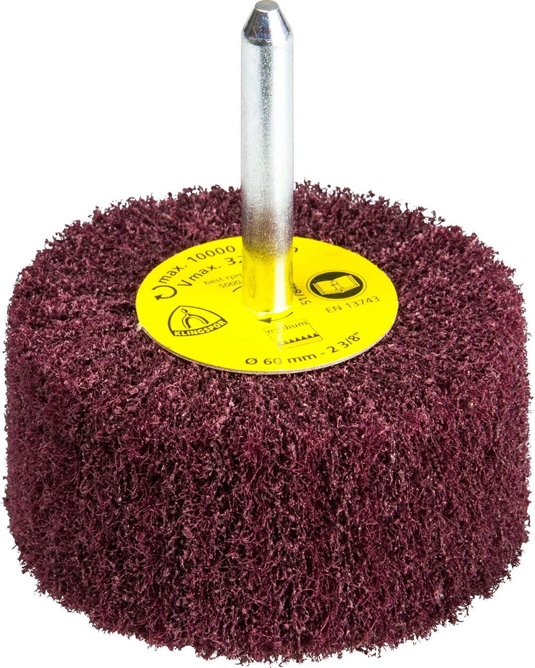 Klingpsor 258922 NFS 600, Vliesstift mit Schaft für den Endschliff marron, 60X30X6, medio, 10 Stück
