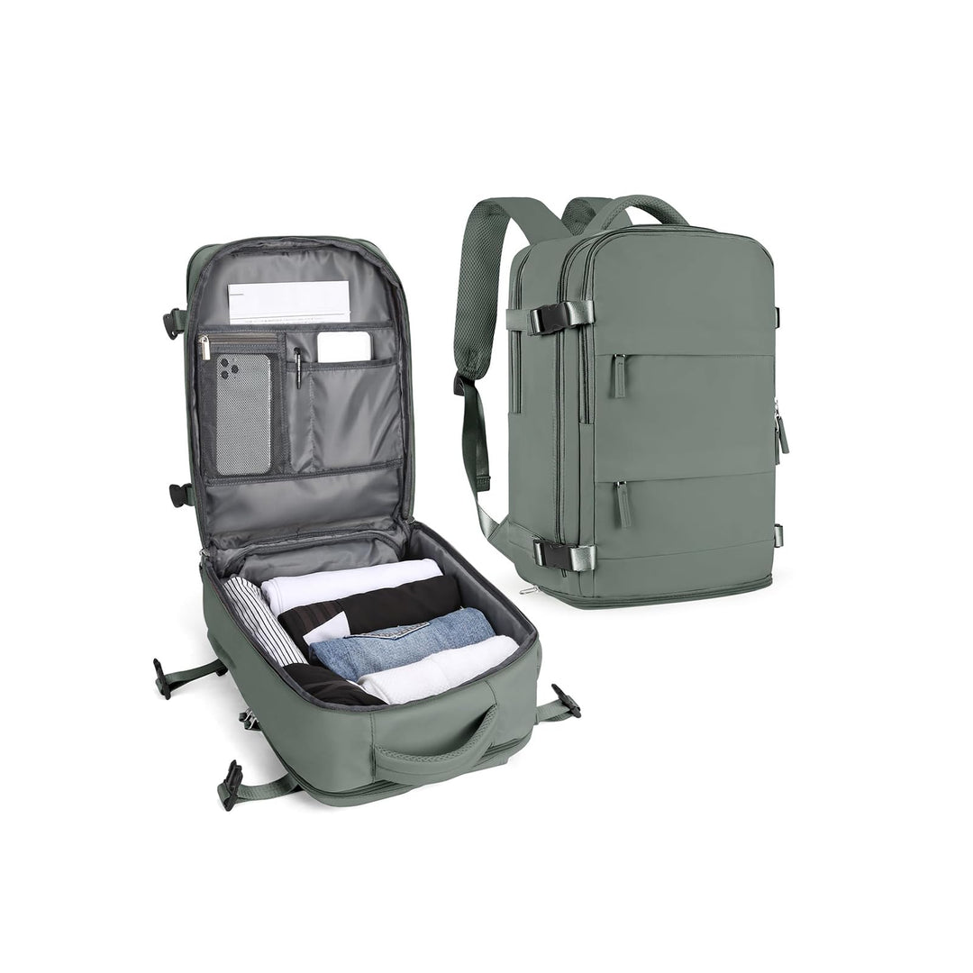 SZLX Grosser Reiserucksack Damen,Vakuum Rucksack mit Pumpe Ryanair Handgepäck 40x30x20 Herren, Wizza