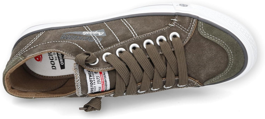 Dockers by Gerli Herren Low-Top Sneaker, Männer Halbschuhe 40 EU Khaki 850, 40 EU Khaki 850