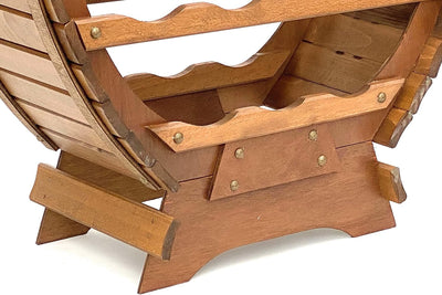 DanDiBo Weinregal Holz Stehend Weinfass 24 Flaschen Braun Flaschenregal Flaschenhalter