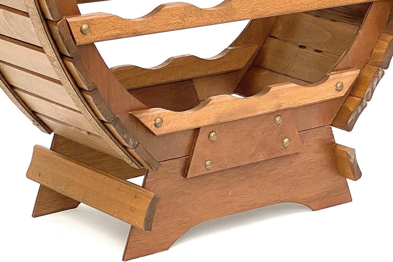 DanDiBo Weinregal Holz Stehend Weinfass 24 Flaschen Braun Flaschenregal Flaschenhalter