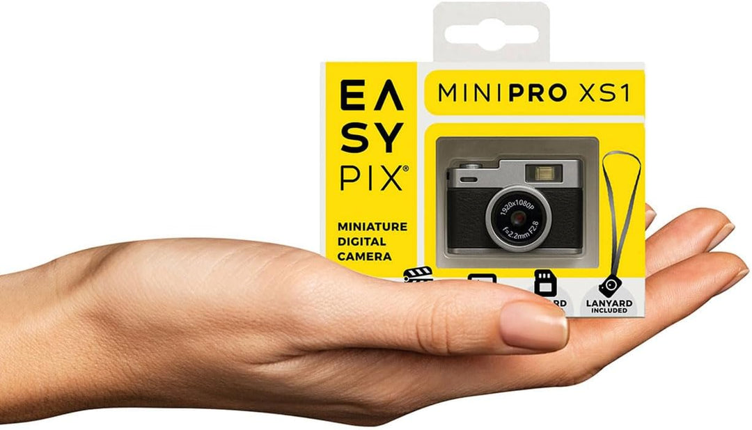 Easypix MiniPro XS1 • Echte Digitalkamera im Miniaturformat • Stylische Retro-Mini-Kamera für Fotos
