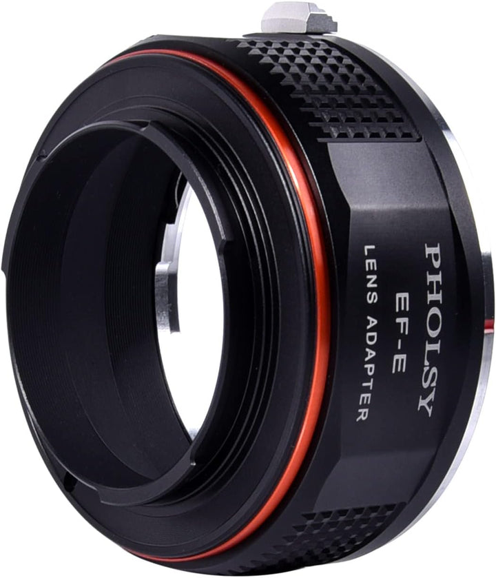 PHOLSY Objektivadapter Manueller Fokus für Canon EOS EF EF-S Objektiv auf Sony E Kameragehäuse für A