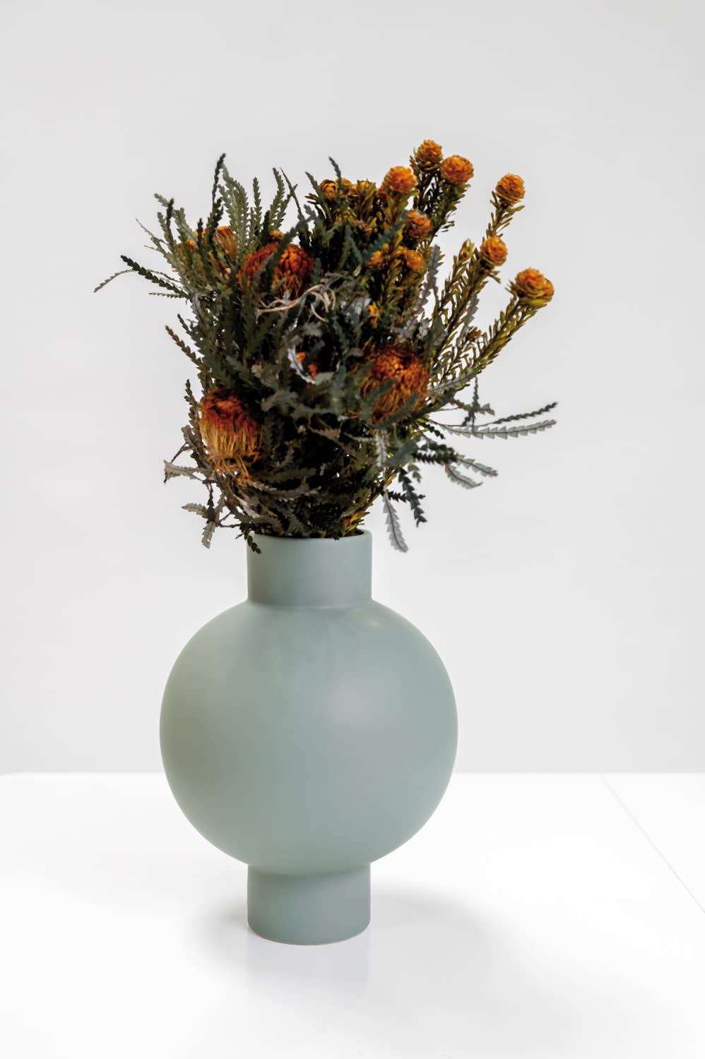 Intempora Vase aus Keramik, 26 cm, Grün/Grau