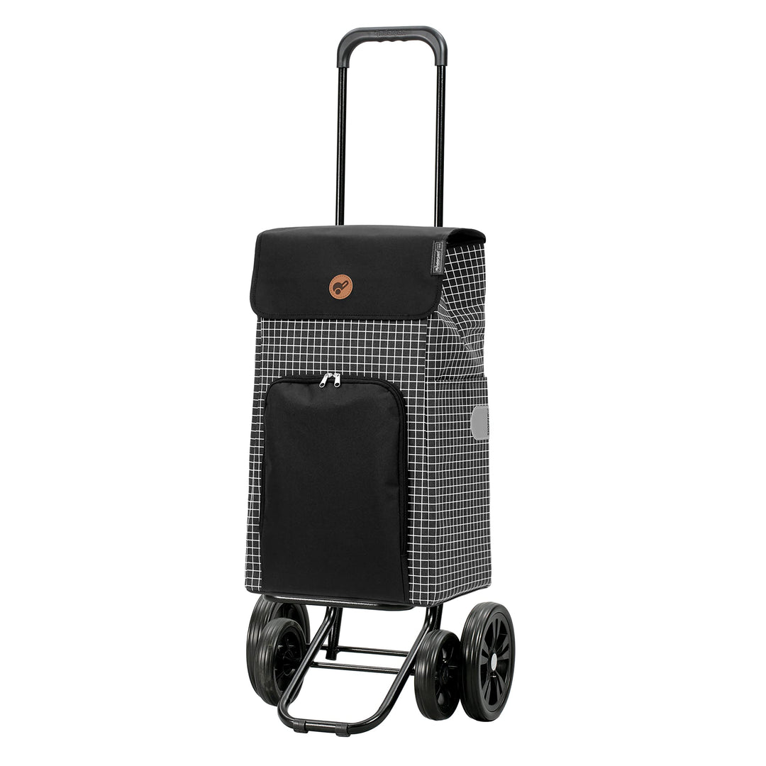 Andersen Shopper Quattro Stahl höhenverstellbar mit Rad Ø 15 und 20 cm und 47 Liter Tasche Hildy sch