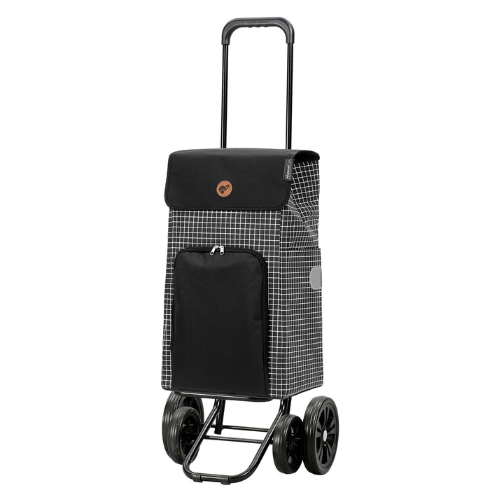 Andersen Shopper Quattro Stahl höhenverstellbar mit Rad Ø 15 und 20 cm und 47 Liter Tasche Hildy sch