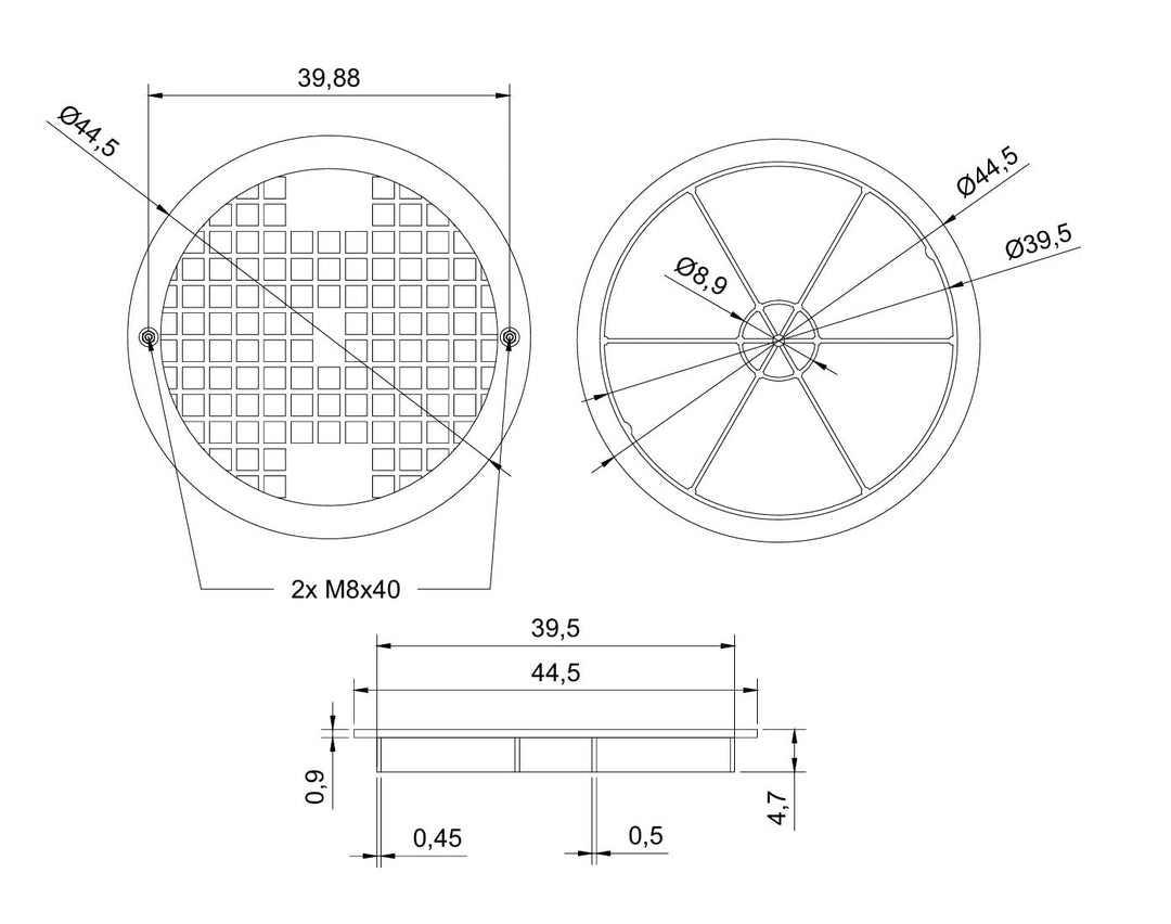 Drainagerohr Wellrohr DN400/1m KG Rohr 2x DN110 Drainageschacht Sickerschacht Deckel Hofablauf gewel