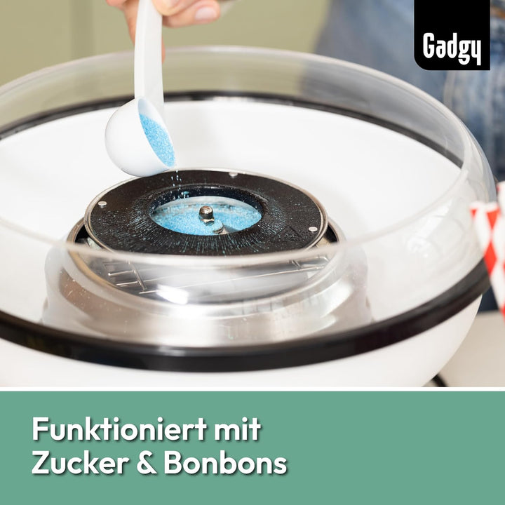 Gadgy Zuckerwattemaschine für zuhause - Zuckerwatte Maschine für Zucker oder Bonbons - Cotton Candy