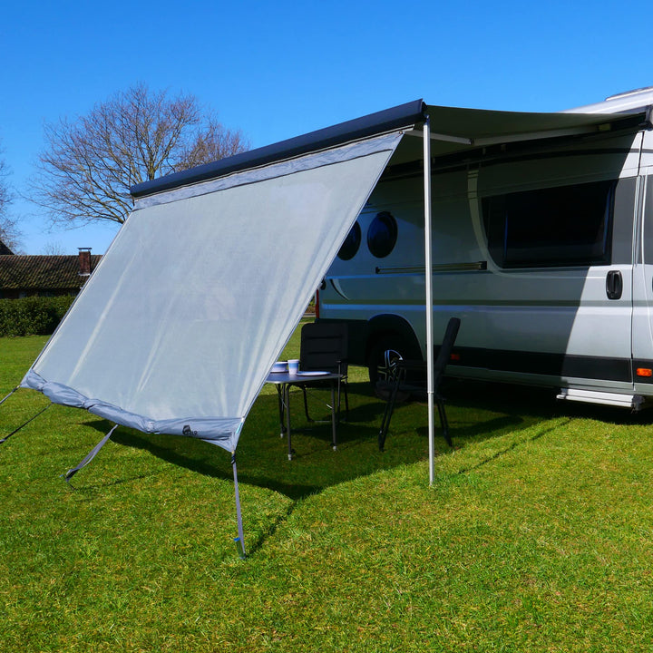 yourGEAR Sun + Rain Blocker 3,7 x 2 m - Vorderwand für Markise schützt vor Sonne, Wind und Regen