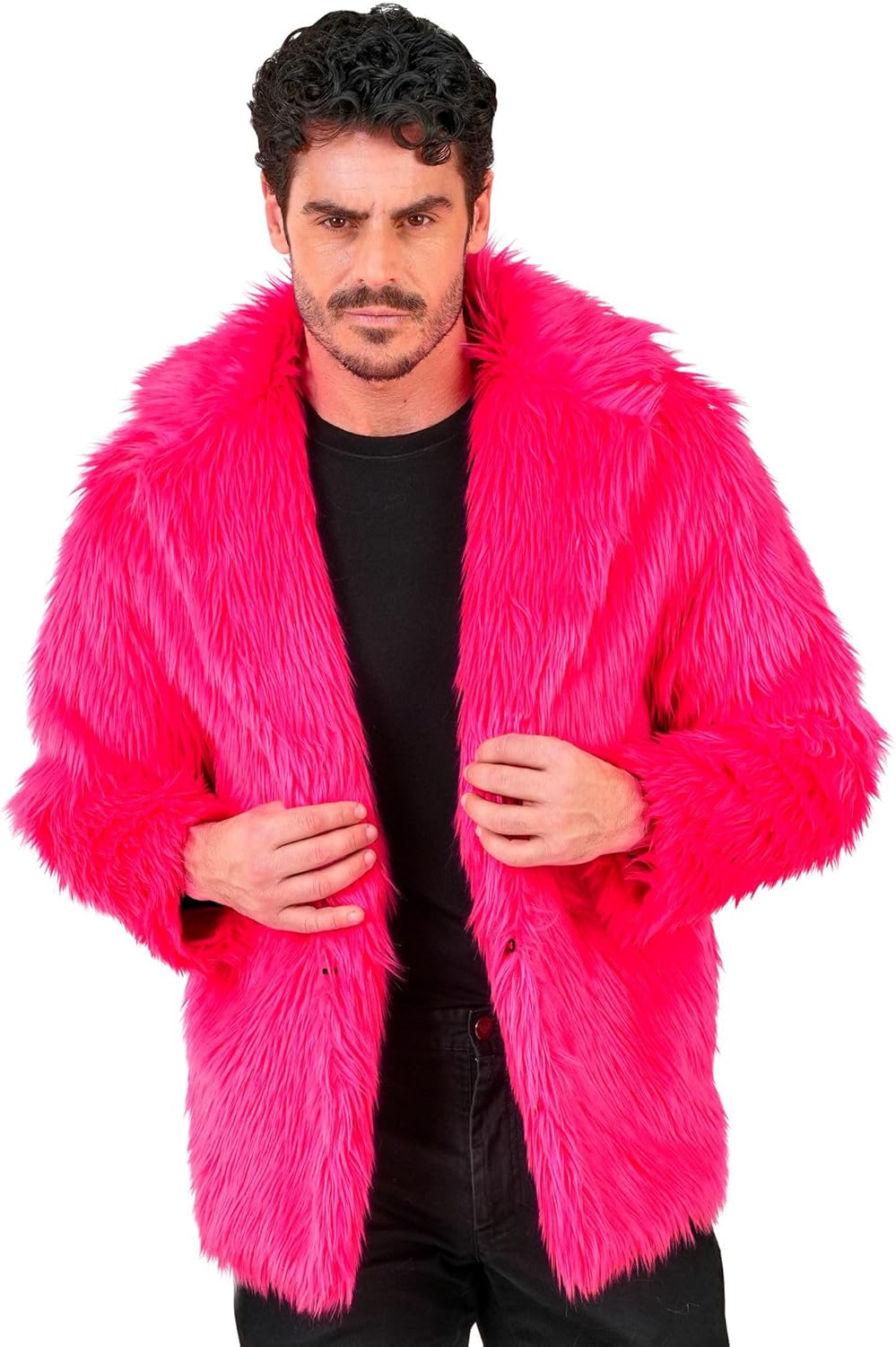 W WIDMANN MILANO Party Fashion - Kunstfell-Jacke für Damen und Herren, Plüschjacke, Kostüm, Party Ou