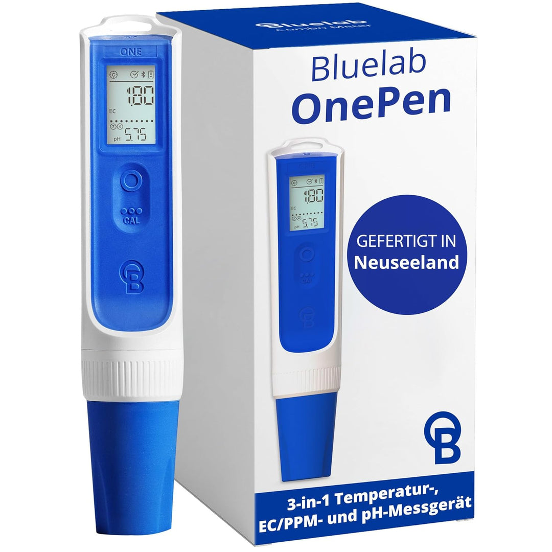 Bluelab OnePen - ein 3-in-1 Temperatur-, EC/PPM- und pH-Messgerät, blitzschnelle Messwerte - Bluetoo