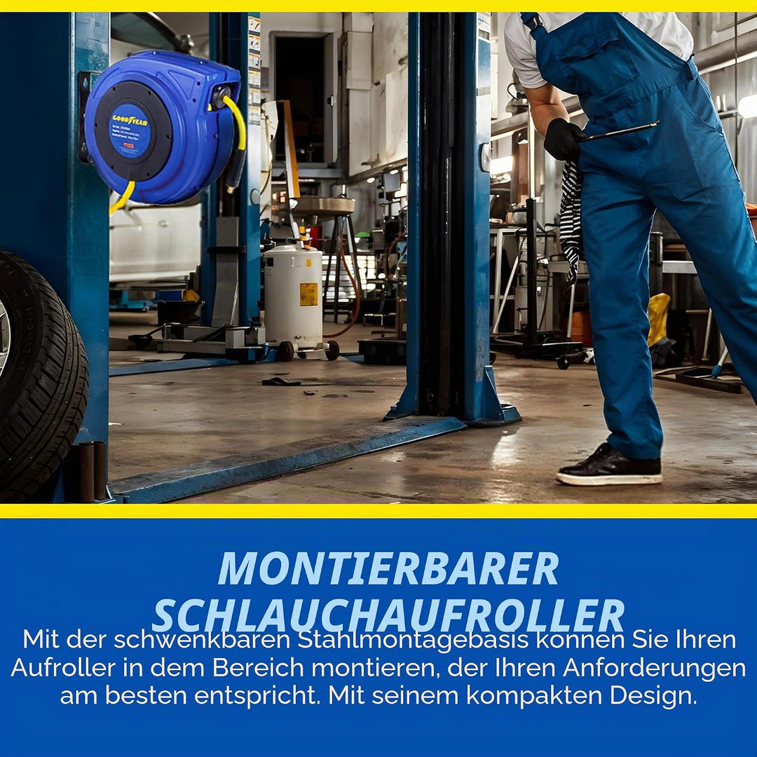 Goodyear retractable air compressor/wasserschlauchtrommel, max. 300psi (3/8 „x 65 ft) hybrid polymer