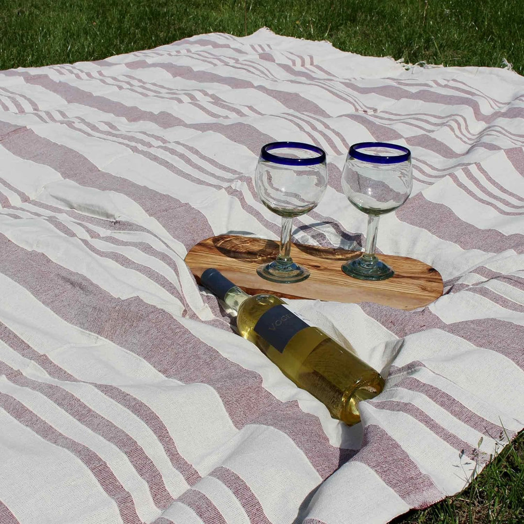 mitienda mit Liebe gemacht Tagesdecke Creme Agas, Wohndecke aus Baumwolle, Gartendecke, handgmachte