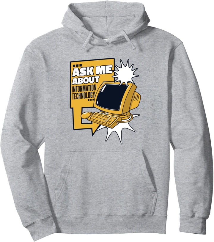Ask Me About Information Technology IT-Betrieb Administrator Pullover Hoodie