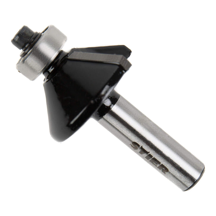 STIER Fasenfräser mit Kugellager HM (HW) Ø 28,6 mm Schaft- Ø 8 mm, 45 Grad Fräser, Oberfräse