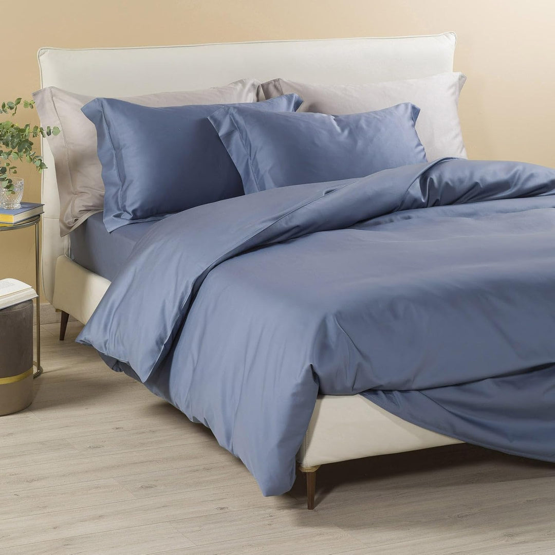 Caleffi Bettwäsche Set 4teilig aus 100% Baumwolle – Weiches und Elegantes Duvet Cover, Waschbar & Pf