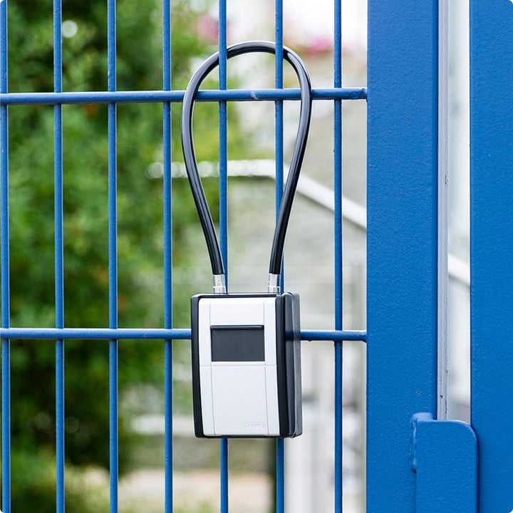 ABUS KeyGarage 797 FLEX - Schlüsselkasten mit Zahlencode und Kabel zur flexiblen Befestigung - zum A