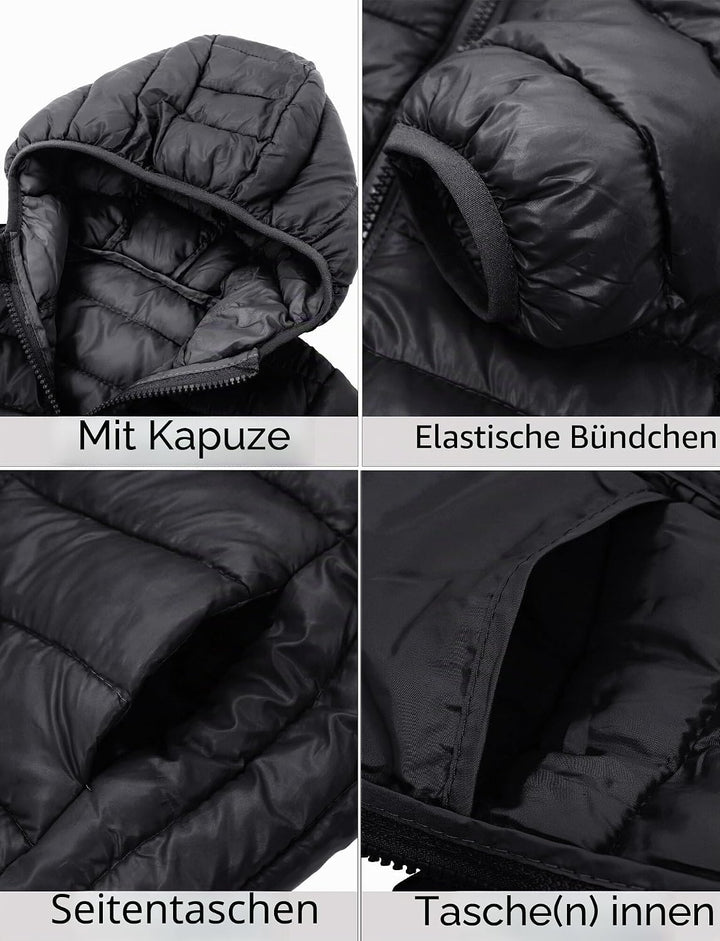 AIEOE Baby Mädchen Daunen Jacke mit Kapuze Mantel Schneeanzug Warmhalten Niedliches kleines Mädchen