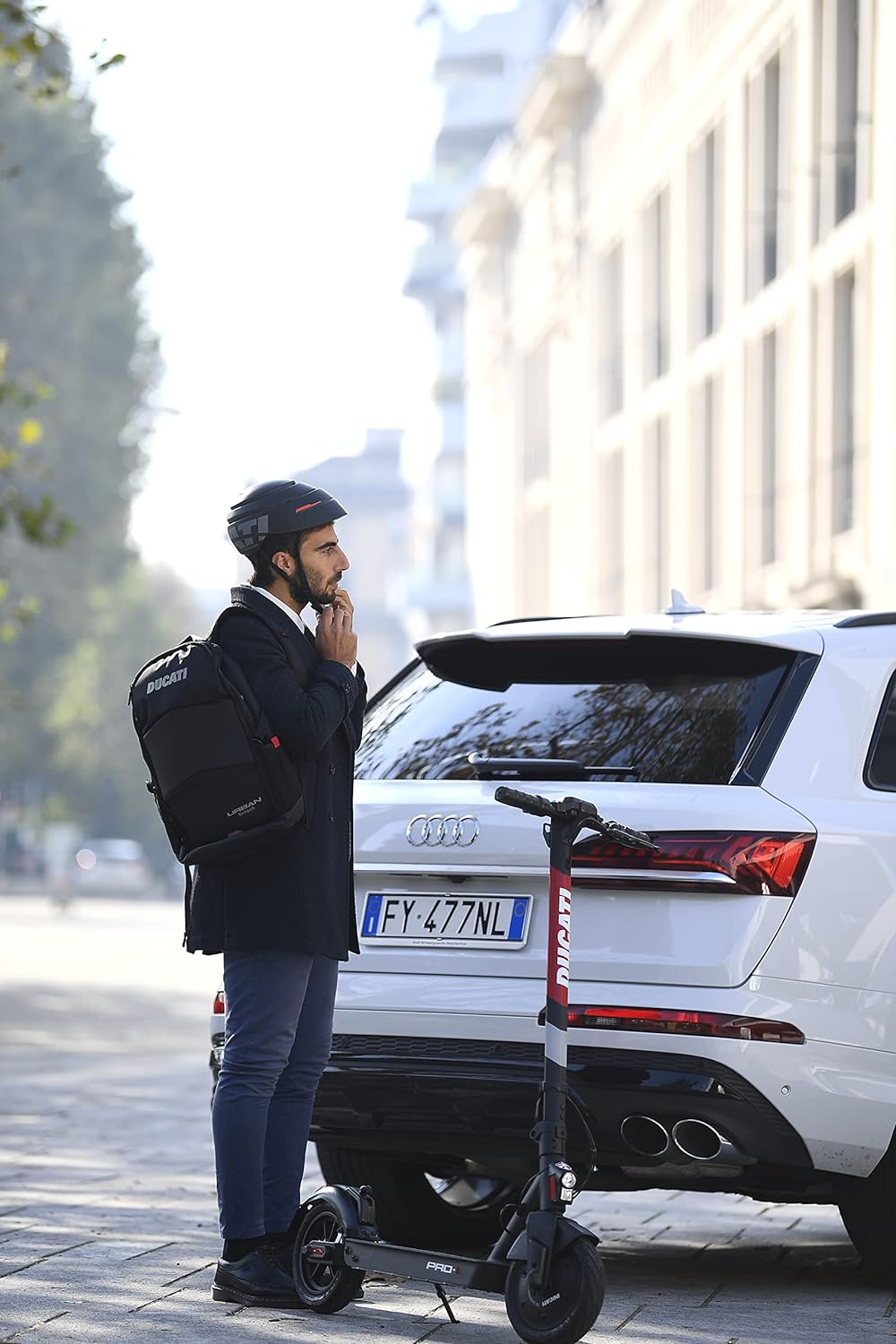 DUCATI, Urban Fahrrad und Scooter, Sportrucksack für Erwachsene, Schwarz, Einheitsgrösse