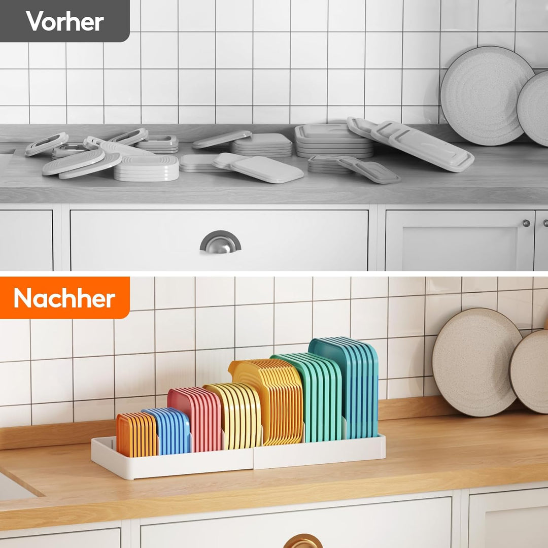 Lifewit Topfdeckel Frischhaltebox Lagerung, 1 Stück Lunchbox Deckel Aufbewahrung Organizer Küche Top