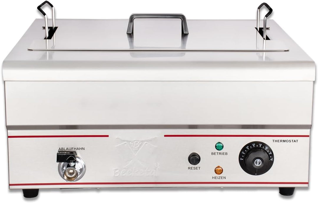 Beeketal 'BWF-181' Profi Gastronomie Kaltzonen Fritteuse/Fettbackgerät (18l Volumen für max. 13l Öl)