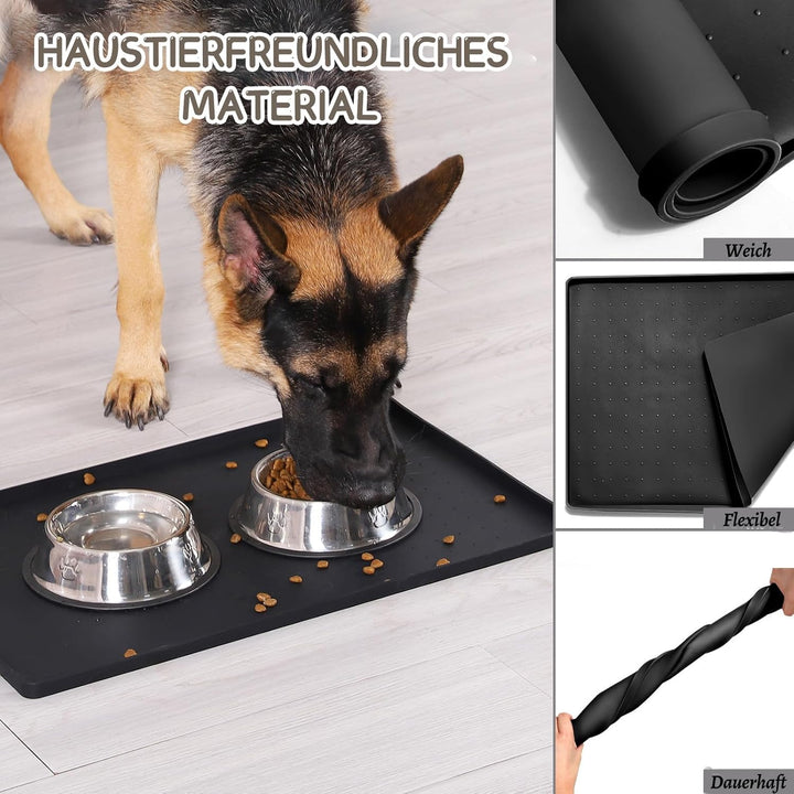 MateeyLife Napfunterlage Katzen/Hund, Hundenapf Kleine Hunde, Silikon Unterlage Hundenapf Grosse Hun