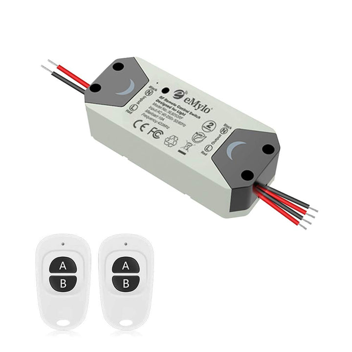 eMylo Smart Relaisschalter Wireless RF DC 12V Zwei 2-Kanal-Fernsteuerungsschalter 5V-24V HF-Relaissc