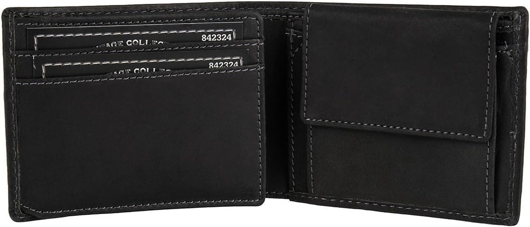 Greenburry Vintage Black Geldbörse Leder 12 cm